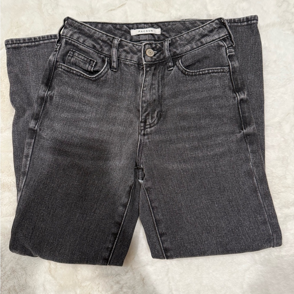 PacSun Women's Charcoal Straight Leg Jeans